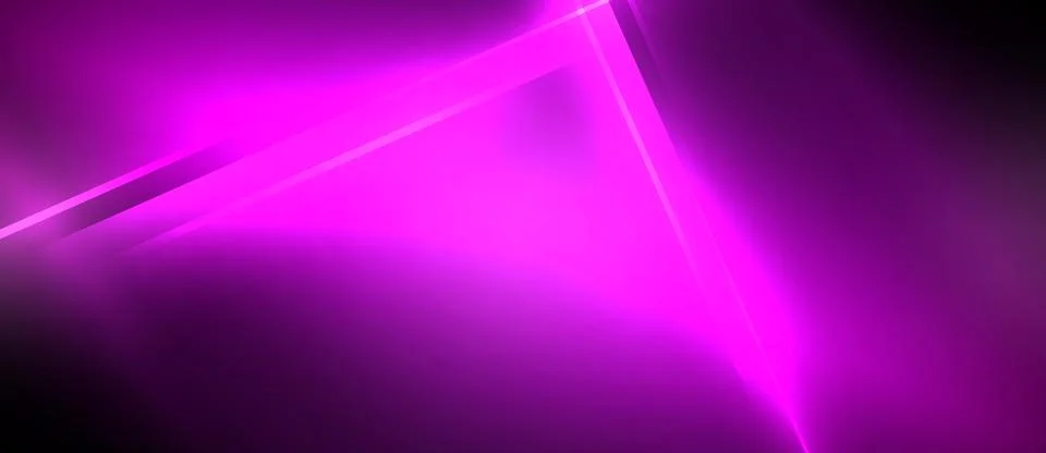 Neon dynamic diagonal light rays background. Techno digital geometric concept Stock Illustration