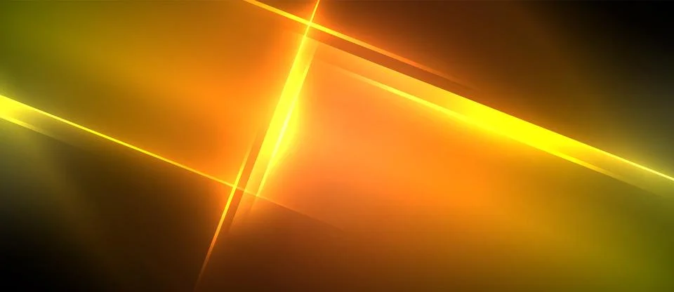 Neon dynamic diagonal light rays background. Techno digital geometric concept 스톡 일러스트