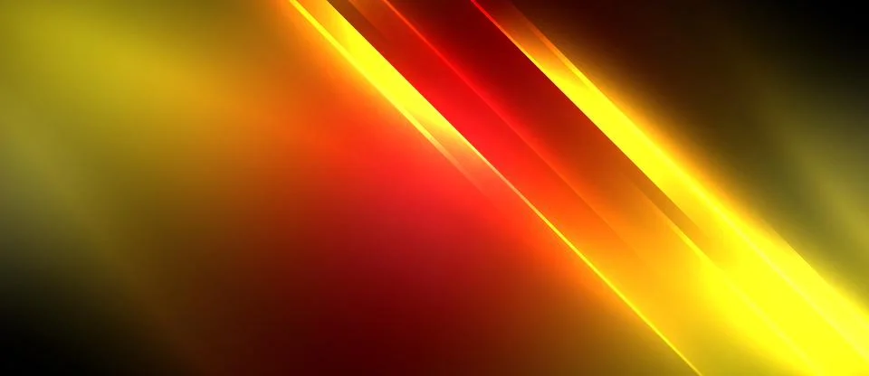 Neon dynamic diagonal light rays background. Techno digital geometric concept Stockillustratie