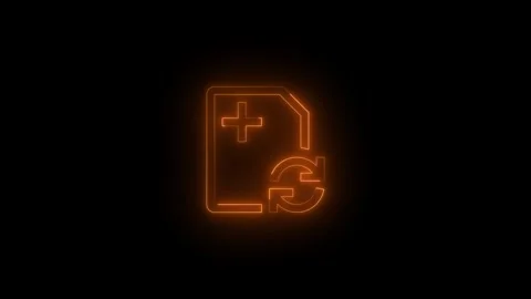 Neon e sim busy icon glowing black background animation 動画素材 289473894