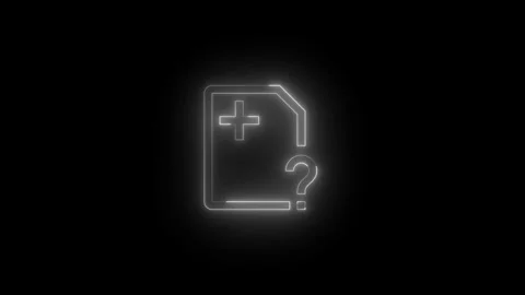 Neon e sim no profile icon glowing black background animation Stock Footage 289474023