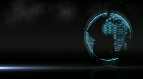 Neon Earth Rotating Video stock 11400131