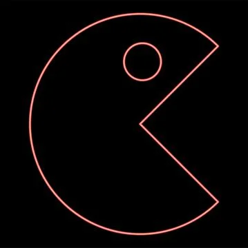 Neon eater red color vector illustration flat style image Stock Illustration