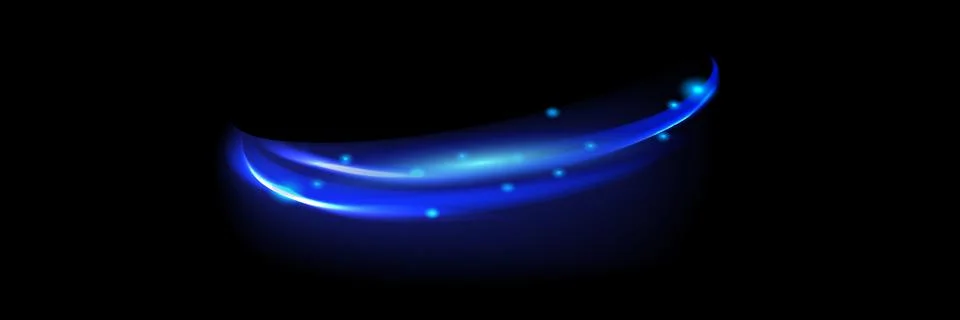 Neon Eclipse Glowing Blue Rings. Celestial Blue. Neon Circle Glow. Blue Neon Ilustración de archivo