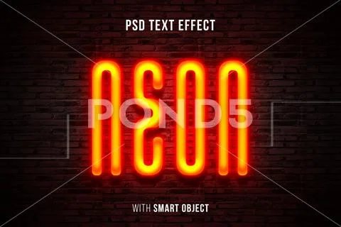 NEON EDITABLE TEXT EFFECT Modello PSD