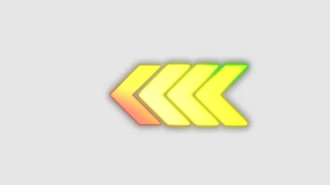 Neon effect arrow loop animation with transparent background showing directi Stock Footage 346477172