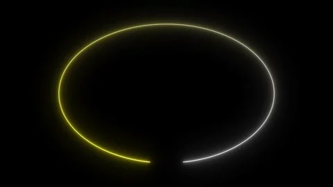 Neon effect circle frame Loop background 4K animation video. Stock Footage 314923466