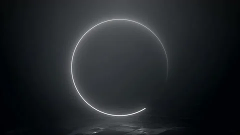 Neon effect circle motion looping.Abstract background video looping Stock-Footage 196684827
