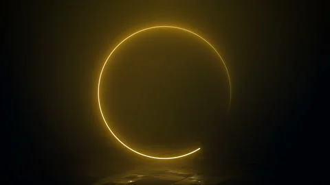 Neon effect circle motion looping.Abstract background video looping Stock-Footage 196685214