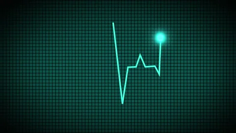 Neon effect heartbeat line seamless looping video. ECG Heartbeat line, Video stock 246356059