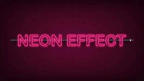 Neon effect light, vector illustration Stock Illustration