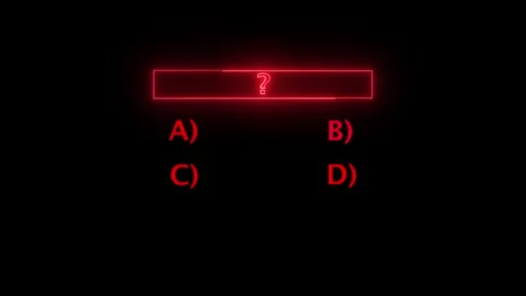 Neon effect Multiple choice question icon animation. MCQ question, Quiz ico.. Stock Footage 340179397