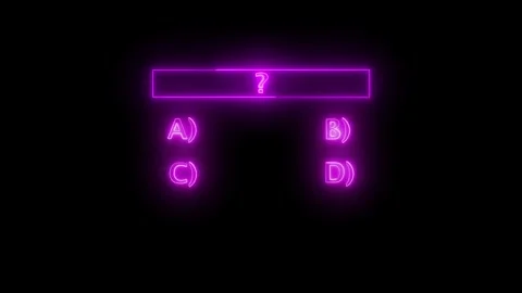 Neon effect Multiple choice question icon animation. MCQ question, Quiz ico.. Stock Footage 340595744