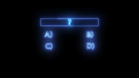 Neon effect Multiple choice question icon animation. MCQ question, Quiz ico.. Stock Footage 341504969