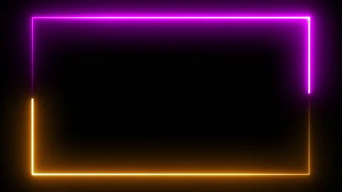 Neon effect rectangle frame Loop background 4K Stock Footage 201481368
