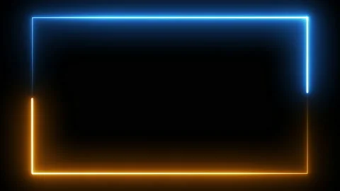 Neon effect rectangle frame Loop background 4K Stock Footage 201481403