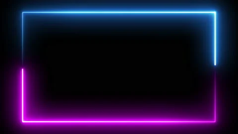 Neon effect rectangle frame Loop background 4K Stock Footage 201481435