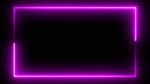 Neon effect rectangle frame Loop background 4K Stock Footage 201481459