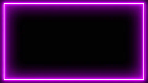 Neon effect rectangle frame Loop background 4K Stock Footage 201482356
