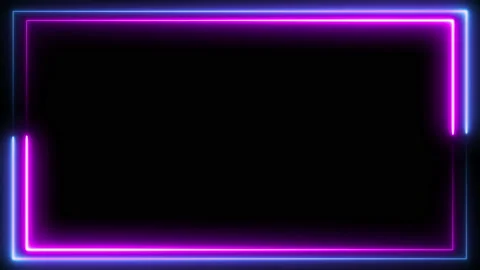 Neon effect rectangle frame Loop background 4K Stock Footage 201484183