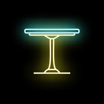 Neon electric glowing table light icon design 스톡 일러스트
