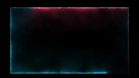 Neon Electric Smoke Border Rectangular Frame Loop Видео 337324368