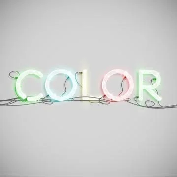 Neon electric word type, vector illustration. Stock Illustration