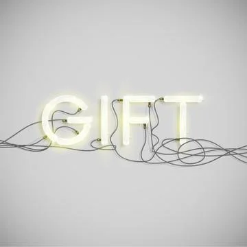 Neon electric word type, vector illustration. Stock Illustration