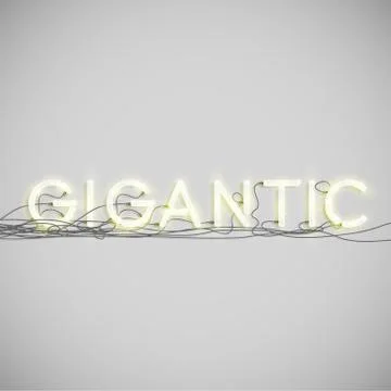 Neon electric word type, vector illustration. Stock Illustration