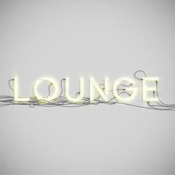 Neon electric word type, vector illustration. Stock Illustration