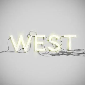 Neon electric word type, vector illustration. Stock Illustration