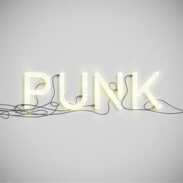 Neon electric word type, vector illustration. Stock Illustration