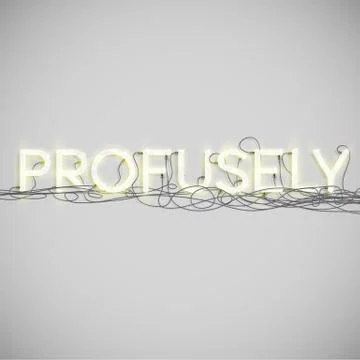 Neon electric word type, vector illustration. Stock Illustration