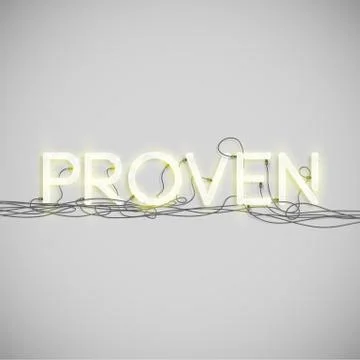 Neon electric word type, vector illustration. Stock Illustration