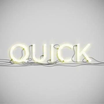 Neon electric word type, vector illustration. Stock Illustration