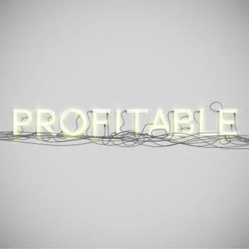 Neon electric word type, vector illustration. Stock Illustration