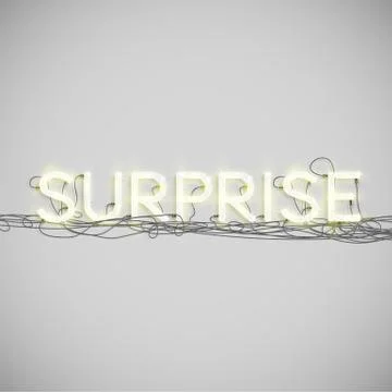 Neon electric word type, vector illustration. Stock Illustration