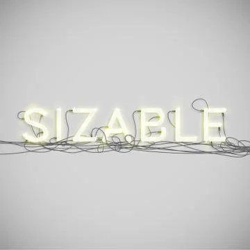 Neon electric word type, vector illustration. Stock Illustration