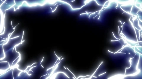 Neon electricity animation on a black background. Stock video with glowing Stock-Footage 334669216