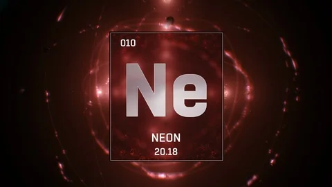Neon as Element 10 of the Periodic Table... | Stock Video | Pond5