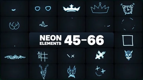 Neon Elements for After Effects Stock After Effects