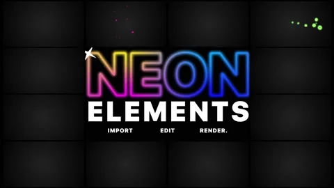 NEON Elements Pack Stock Footage 131100104