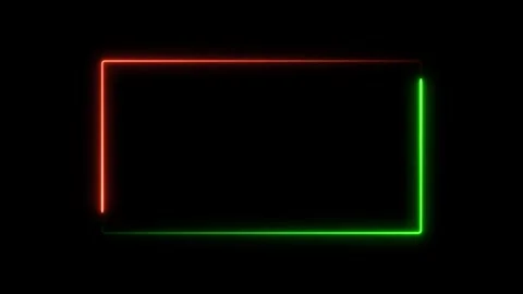 Neon empty frame line animation rectangle. Stock Footage 291946057