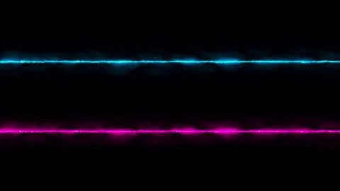 Neon energy parallel motion title lines in turquoise and pink on black Stock Footage 274102284