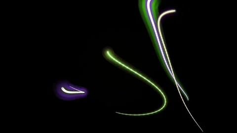 Neon Energy Trails Abstract Motion Graphics Video stock 330210331