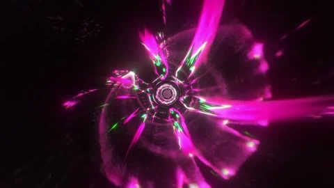 Neon Energy Tunnel Loop Stock Footage 329993309