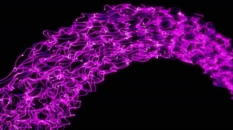 Neon energy wave arch loop background purple Stock Footage 62896446