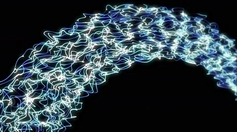 Neon energy wave arch loop background  blue Stock Footage 62896522