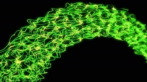 Neon energy wave arch loop background  green Video stock 62896554