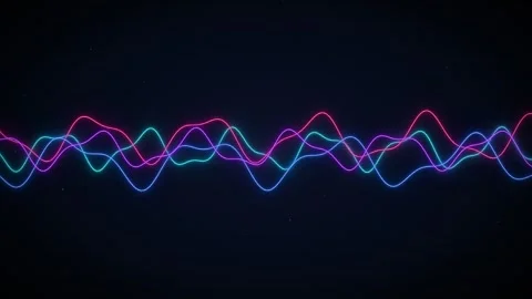Neon energy waves 4k Vidéo 337401206